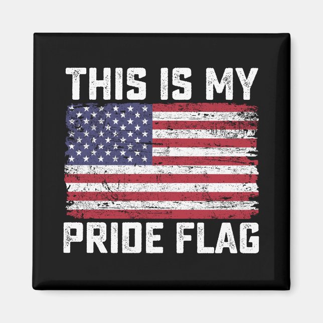 Detta Är Min Prideflagga USA Magnet (Framsidan)