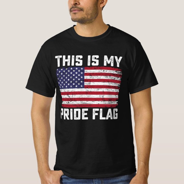 Detta Är Min Prideflagga USA T Shirt (Framsida)