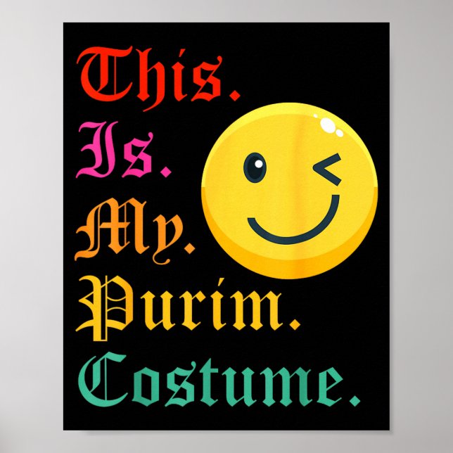 Detta är min purim-kostym rolig judisk  poster (Framsidan)