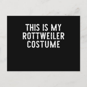 Detta är min Rottweiler Hund Kostym Halloween Lat Meddelande Vykort