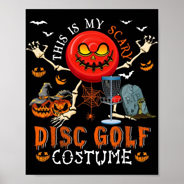 Detta Är Min Skräckinjagande Discgolfskostym Hallo Poster (Framsidan)