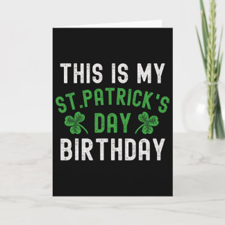 Detta Är Min St. Patricks Dag Födelsedags Shamrock Kort