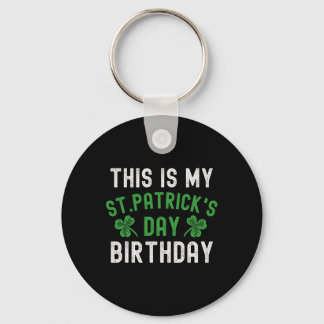 Detta Är Min St. Patricks Dag Födelsedags Shamrock Nyckelring
