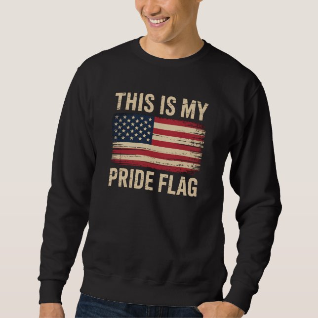 Detta är min stolthetsflagga lång ärmad tröja (Framsida)