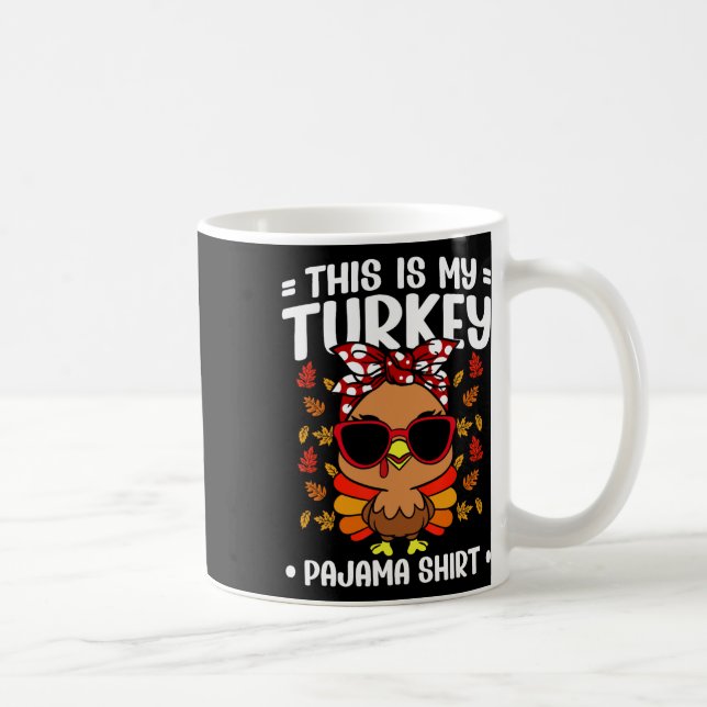 Detta Är Min Tacksägelse Pyjamas Tröja Vuxen Kid M Kaffemugg (Höger)