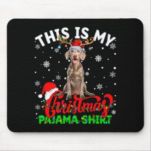 Detta är min Weimaraner hund fula jul pyjamas Musmatta