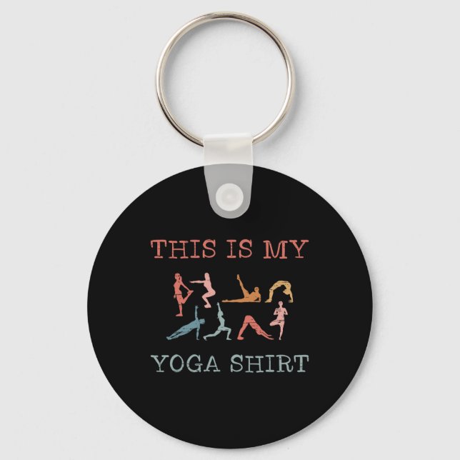 Detta Är Min Yoga Design Yoga Poser Vinyasa Flow  Nyckelring (Framsida)