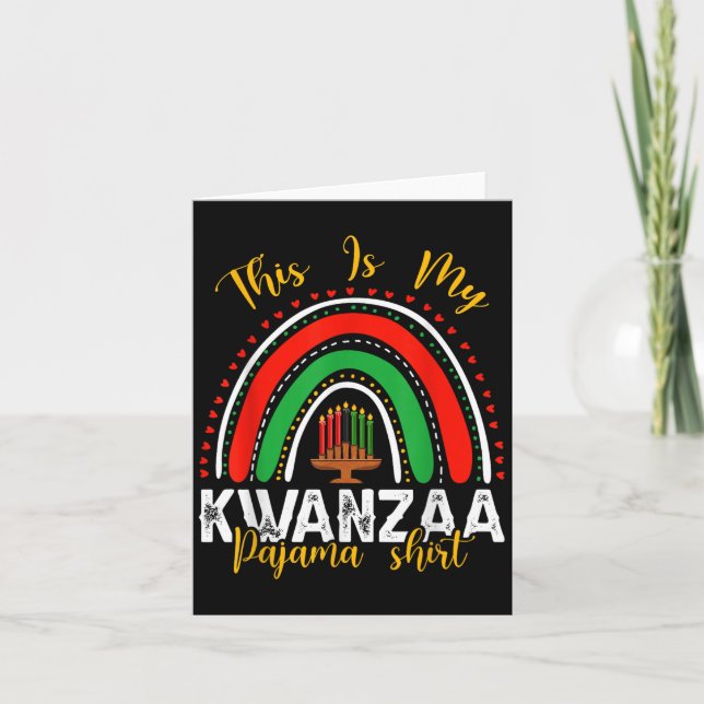 Detta är mina Kwanzaa Pajama Shirt Kinara-principe Kort (Framsida)