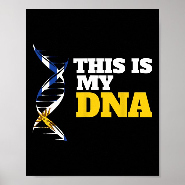Detta Är Mitt Dna Stolta Ukrainska Patriotiska Ukr Poster (Framsidan)