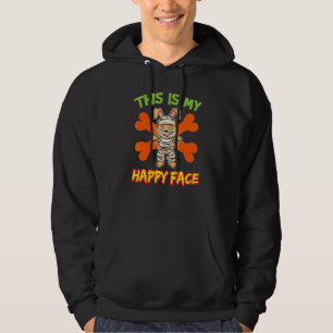 Detta Är Mitt Glada Ansikte Halloween Monster Hal Hoodie