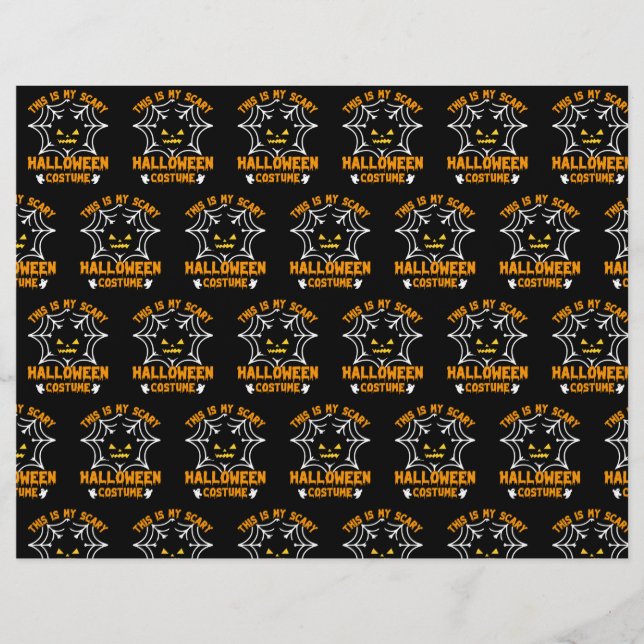 Detta är mitt Halloween-kostym Scrapbook-papper  Reklamblad (Framsidan)