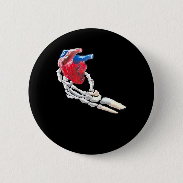 Detta är mitt hjärta - Skeleton Heart Händer Knapp (Framsida)