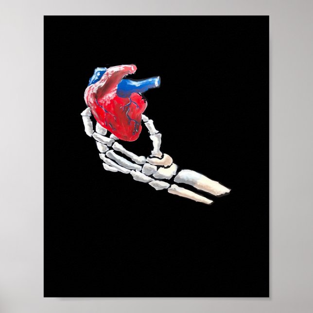 Detta är mitt hjärta - Skeleton Heart Händer Poster (Framsidan)