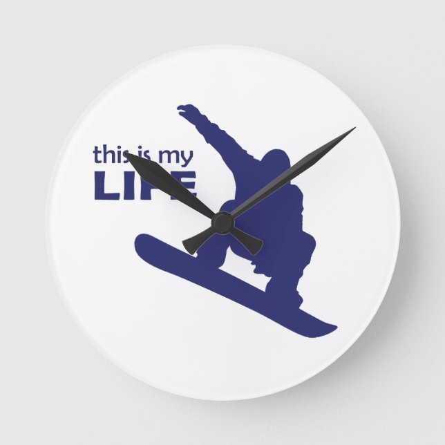 Detta Är Mitt Liv (Snowboardåkning) Rund Klocka (Framsida)