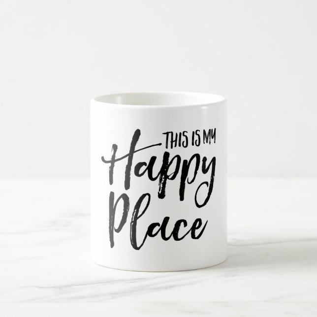 Detta är mitt lyckliga ställe kaffemugg (Center)