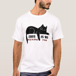 Detta Är Mitt Produktivansikte – Rolig Lat Katt Il T Shirt