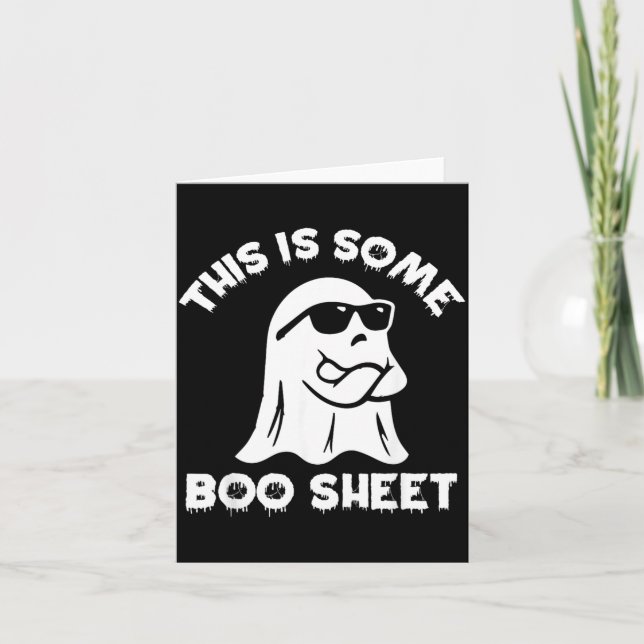Detta Är Några Boo-ark Ghost Roligt Retro Hallowee Kort (Framsida)