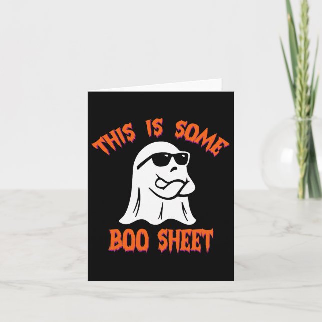 Detta är några Boo-ark Halloween Cool Ghost Roligt Kort (Framsida)