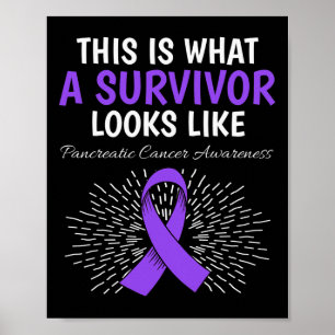 Detta är pankreascancermedvetande Survivor Purpl Poster