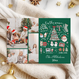 Detta är säsong 4 Photo Retro-Grönten jul Julkort
