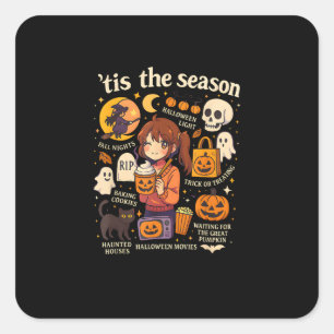 Detta är säsong Halloween Anime Icons fallande des Fyrkantigt Klistermärke