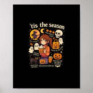 Detta är säsong Halloween Anime Icons fallande des Poster