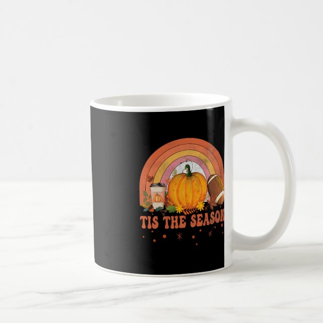 Detta är säsong Halloween-fotboll för kaffe F Kaffemugg (Höger)