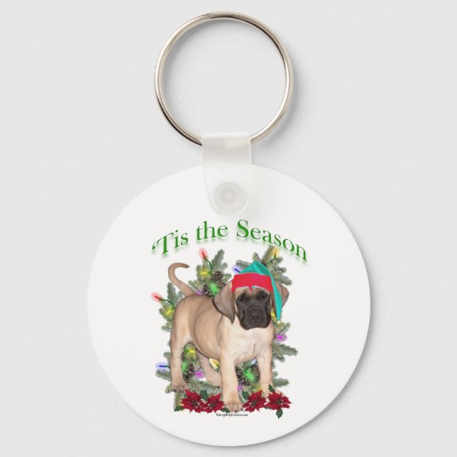 Detta är säsong Mastiff Puppy Keychain Nyckelring (Framsida)