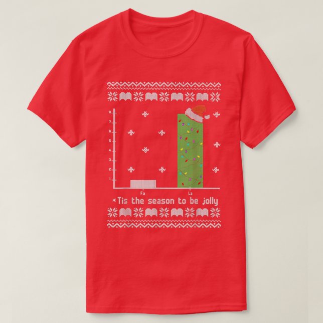 Detta är säsongen för att bli Jolly Santa Hat Math T Shirt (Design framsida)