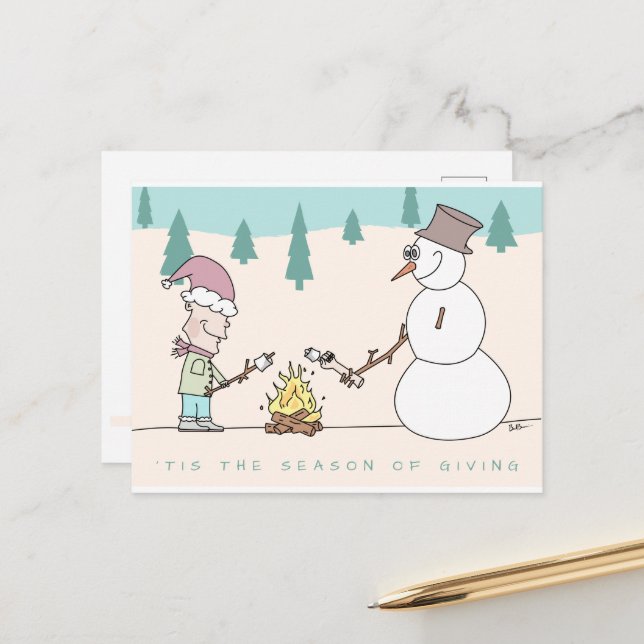 "Detta är säsongen för det Ge Helgdag Card Vykort (Fram/Back In Situ)