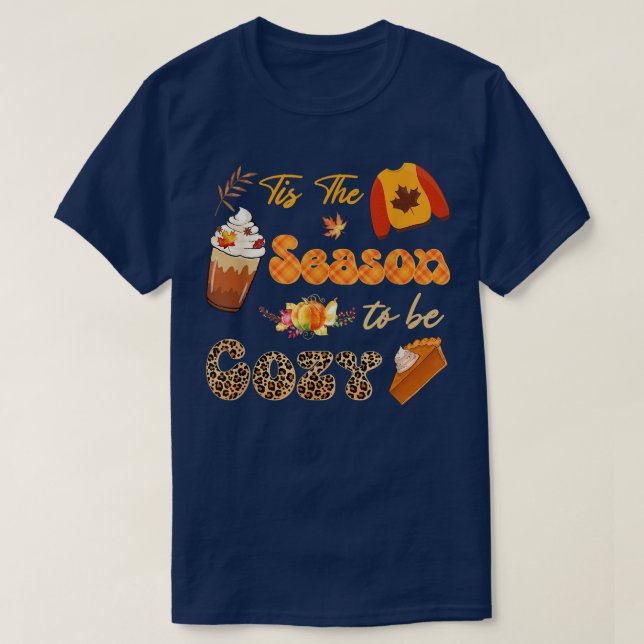 Detta är säsongen för Mysigt leopardpumpkins spp. T Shirt (Design framsida)