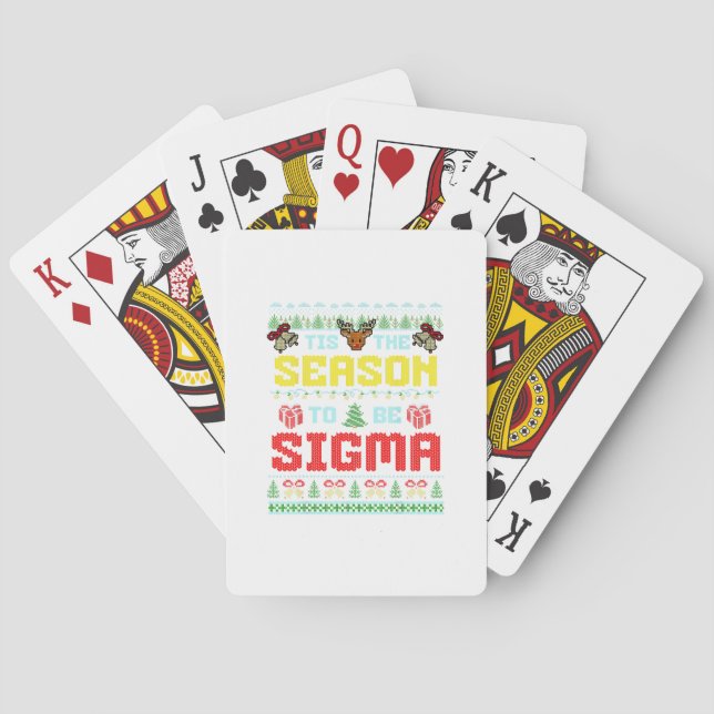 Detta är säsongen för signma jul Brainrot Järn Casinokort (Baksidan)