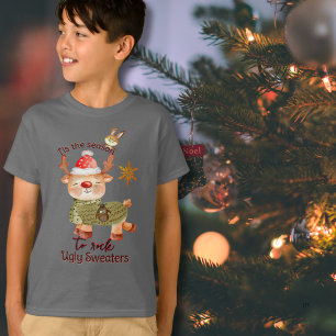 Detta är säsongen för Sten Ugly Sweaters Reindeer T Shirt