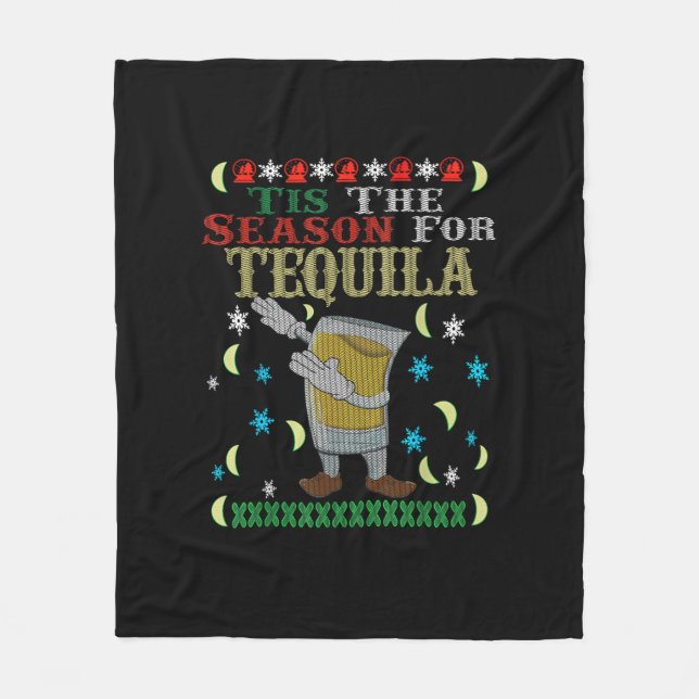 Detta är säsongen för tequila-dabbing jul-Alcoh Fleecefilt (Framsidan)