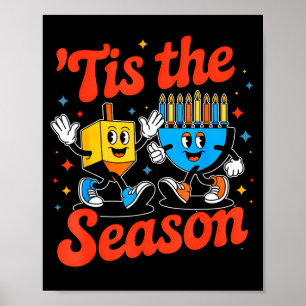 Detta Är Säsongen Glad Hanukkah Rolig Judisk Cha Poster