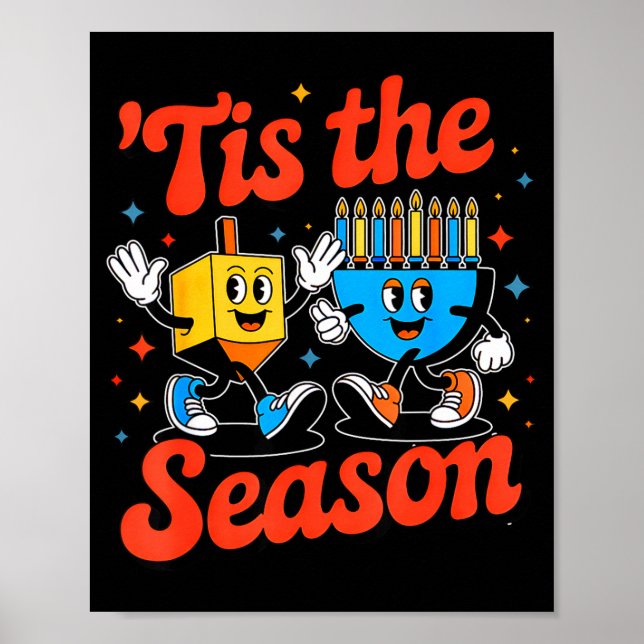 Detta Är Säsongen Glad Hanukkah Rolig Judisk Cha Poster (Framsidan)
