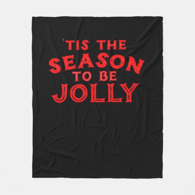 Detta är säsongen God jul Fleecefilt (Framsidan)