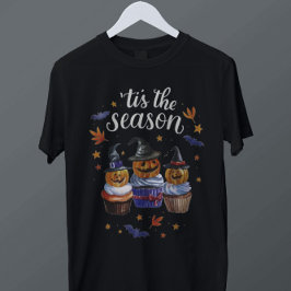 Detta är säsongen Halloween Cuptårta Trio Watercol T Shirt