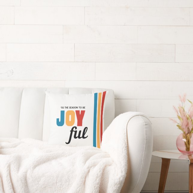 "Detta är säsongen som ska vara Glatt" Dekorativ k Kudde (Soffa)