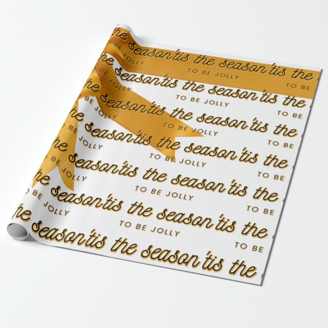 Detta är säsongens Papper för att stänga Guld Presentpapper (Utrullad)