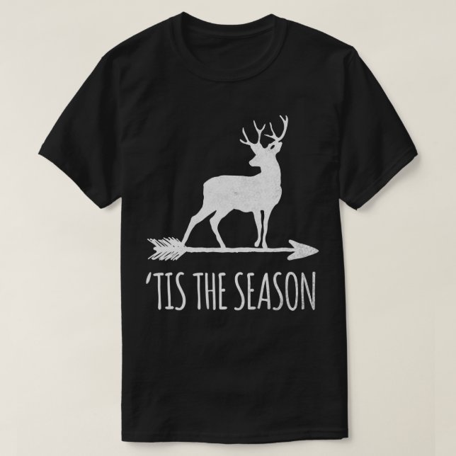 Detta är säsongsfonen Hjort Bow Hunting T Shirt (Design framsida)