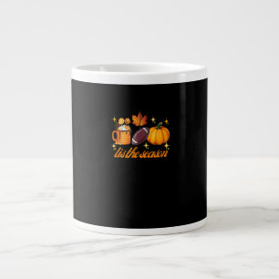 Detta är säsongspumpan Löv Latte Fall Thanksgivna  Jumbo Mugg