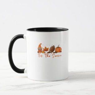 Detta är säsongspumpan Löv Latte Fall Thanksgivna  Mugg