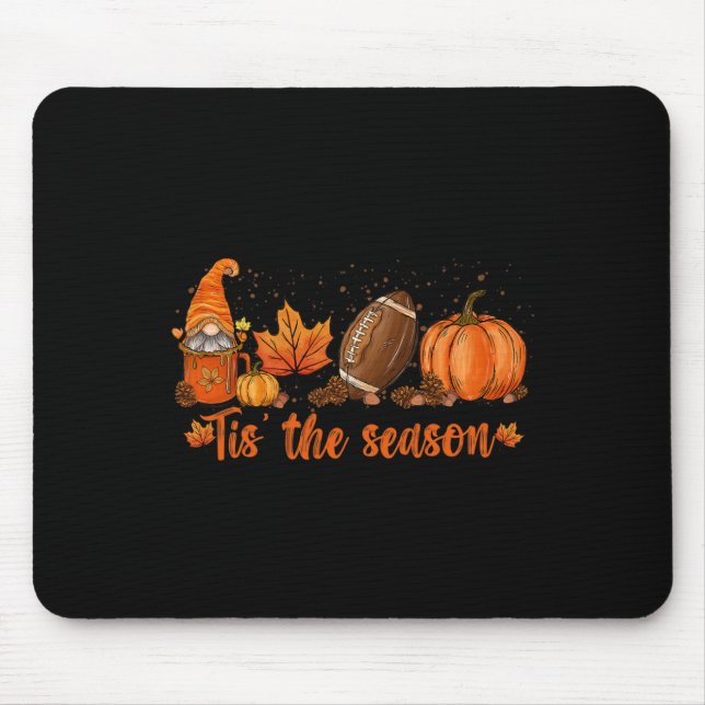 Detta är säsongspumpan Löv Latte Fall Thanksgivna  Musmatta (Framsidan)