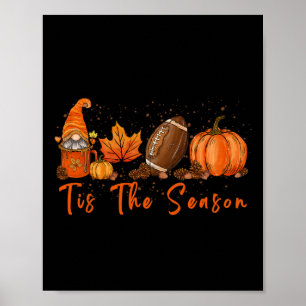Detta är säsongspumpan Löv Latte Fall Thanksgivna Poster