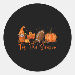 Detta är säsongspumpan Löv Latte Fall Thanksgivna  Runt Klistermärke