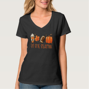 Detta är säsongspumpan Löv Latte Fall Thanksgivna T Shirt