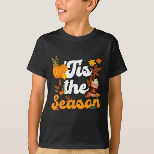 Detta är säsongspumpor Spice Fall Höst löv M T Shirt