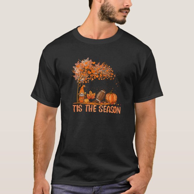 Detta är säsonspumpan Spice Football Höst löv T Shirt (Framsida)