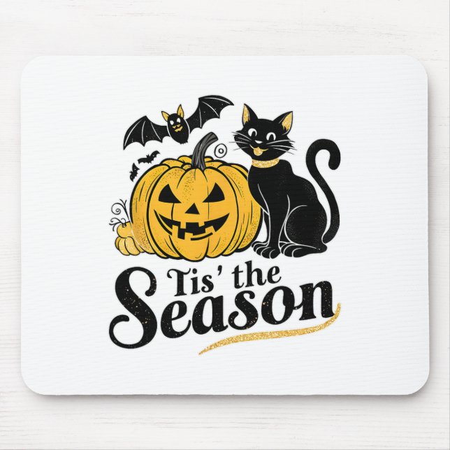 Detta är sätet Halloween Fladdermus Pumpkin Fall F Musmatta (Framsidan)